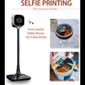 Custom coffee art printer by My Store printing colorful edible photos on frothy drinks with selfie printing feature