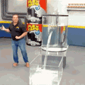 ForKumi waterproof repair tape demonstrating strong water leak sealing on clear water tank