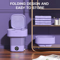 ForKumi 9L compact laundry machine in purple with folding design for easy storage