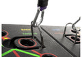 ForKumi foldable pushup board set showing detailed metal handles inserted into the black board with color-coded workout positions