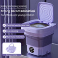 ForKumi 9L compact laundry machine in purple with folding design and quiet operation for infant clothes
