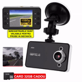 ForKumi 1080p dash cam with suction mount and 32GB memory card included for car recording