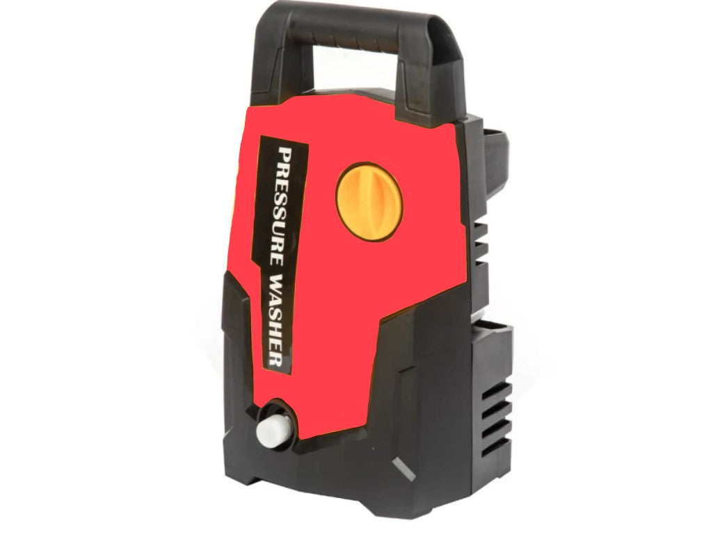 ForKumi 1400W electric pressure washer in red and black with compact handle design