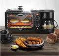 ForKumi 3-in-1 breakfast maker with oven, coffee brewer, and grill preparing breakfast