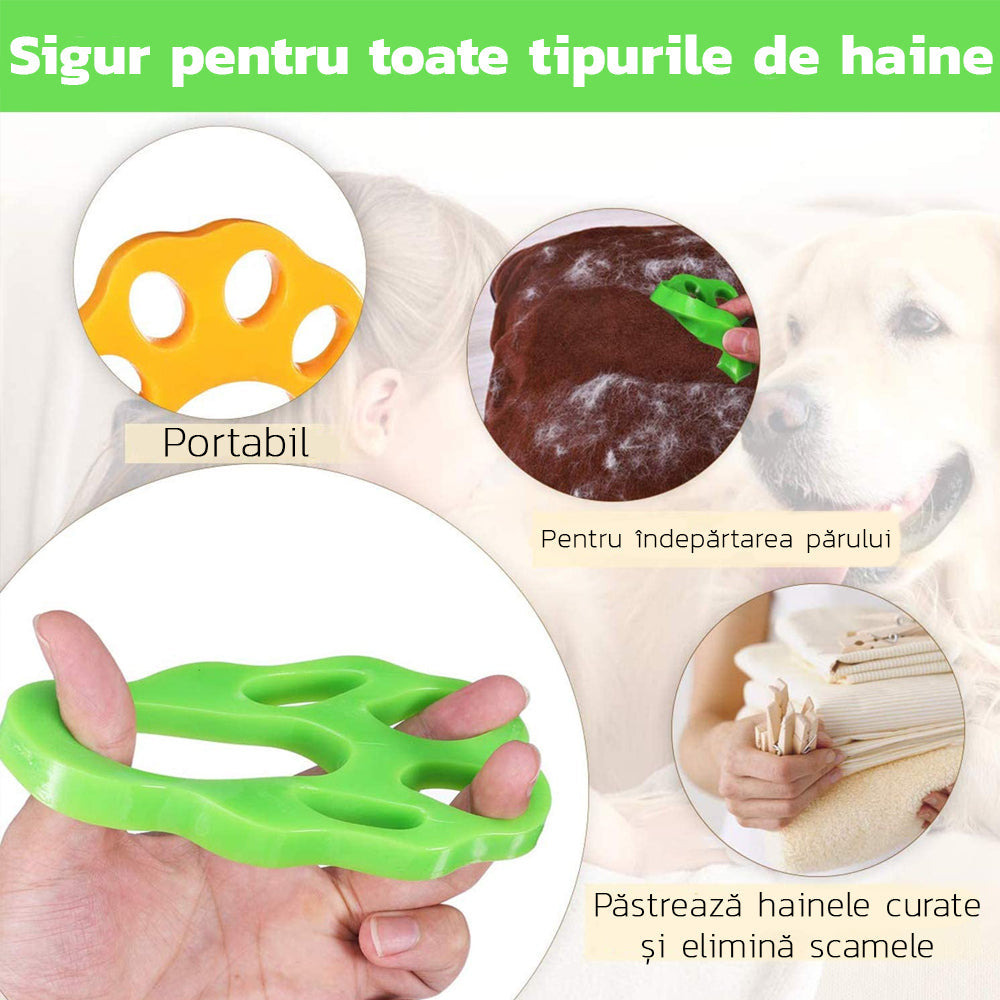ForKumi reusable pet hair remover in green handheld design for easy pet hair removal and fabric cleaning