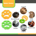 ForKumi reusable pet hair remover in green and orange paw shapes for sofas clothes car seats and bedding