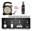 ForKumi solar USB camping lantern with direct charging interface and multiple charging options