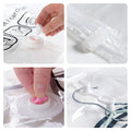 ForKumi vacuum storage bags for clothes showing close-up of valve and zipper seal for airtight compression