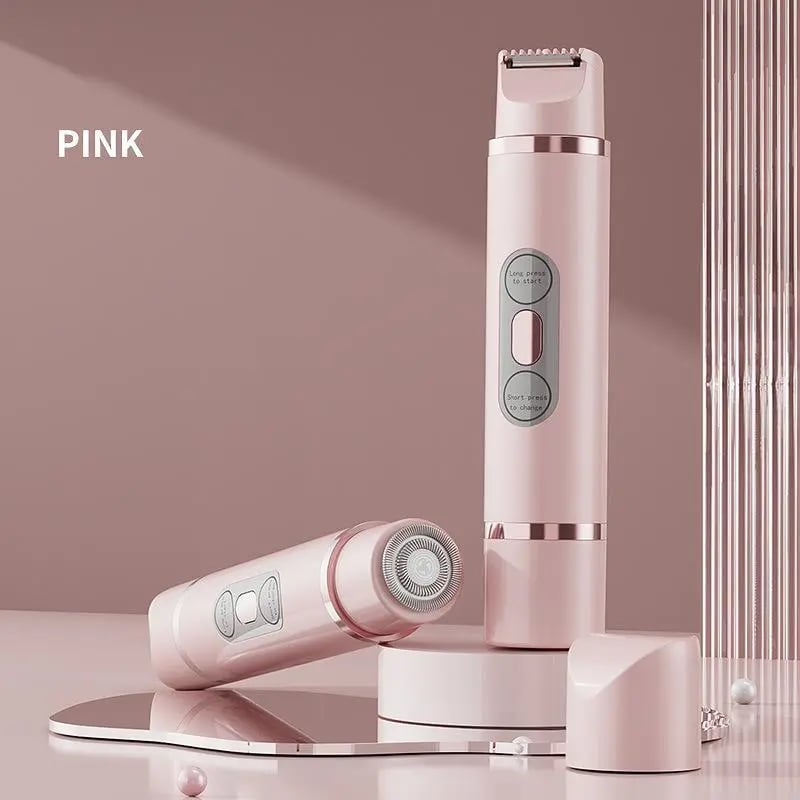 ForKumi pink 2-in-1 hair remover for women with dual-headed design for efficient hair removal