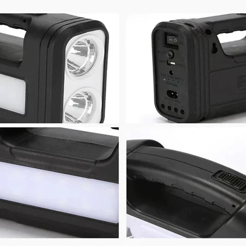 ForKumi 3-light solar panel kit with three LED bulbs solar panel and rechargeable lantern for home supplies