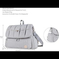 ForKumi lightweight diaper backpack in gray polyester with multiple pockets and shoulder strap