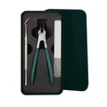 ForKumi anti-splash nail kit with pliers cuticle pusher and nail file in a black storage case