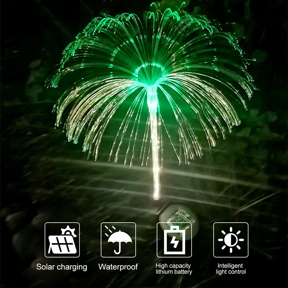 ForKumi solar palm lights outdoor glowing green with solar charging waterproof and intelligent light control features