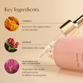 ForKumi hair serum for shiny hair with turmeric, caffeine, mung bean, and red clover blend ingredients