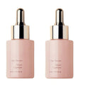 ForKumi hair serum for shiny hair in pink bottles with gold droppers, 30ml each