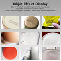 Handheld inkjet printer printing clear text on various curved, irregular, and small surfaces like bottle caps and plastic bags