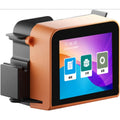 Compact handheld inkjet printer with touchscreen display and control buttons for easy operation