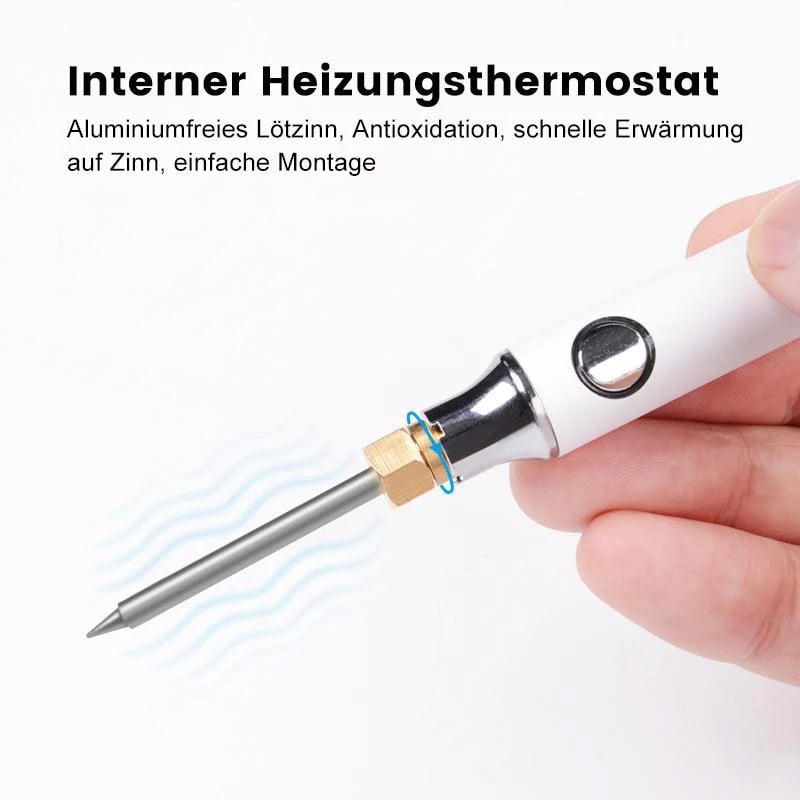 ForKumi USB portable soldering iron with internal heating thermostat and aluminum-free solder tip