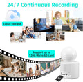 ForKumi HD smart security camera with 24 7 continuous recording and support for 128G Micro SD card storage