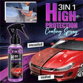 Avis 3 in 1 high protection nano car scratch repair spray showing coated versus uncoated car hood