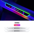 ForKumi magnetic RGB car LED strip glowing colorful lights on Honda car door sill protector