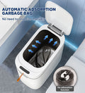 ForKumi sensor trash can with automatic adsorption garbage bag and open lid in modern bathroom