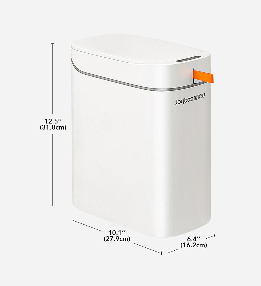 ForKumi white sensor trash can with motion sensor lid and compact rectangular design
