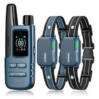 ForKumi safe dog training collar set with remote control and adjustable black and blue collars