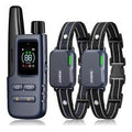 ForKumi safe dog training collar set with remote control and adjustable black collars