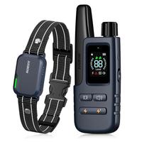 ForKumi safe dog training collar with remote control and adjustable black nylon strap