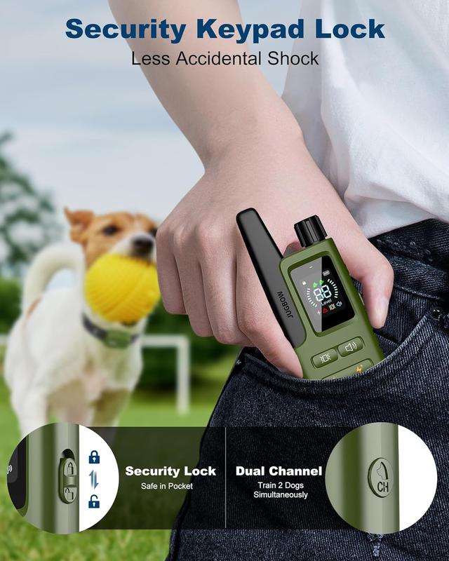 ForKumi safe dog training collar remote with security keypad lock and dual channel for training two dogs