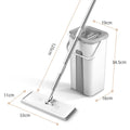 ForKumi large flat mop set with mop and rectangular bucket showing dimensions for home cleaning