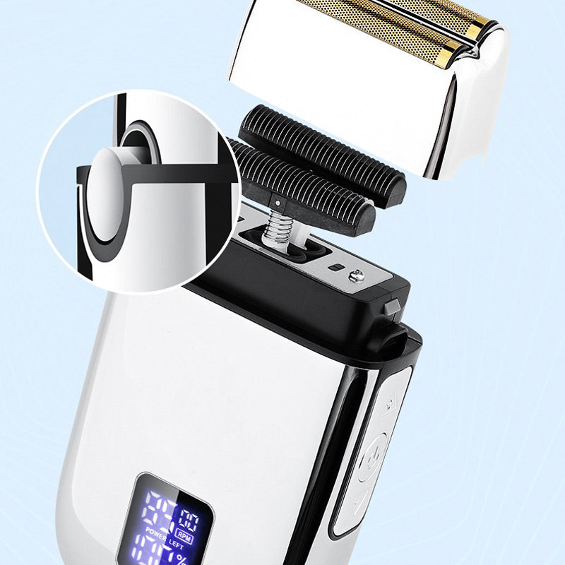 ForKumi LCD hair clipper for men with digital display and detachable shaving head