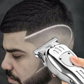 ForKumi LCD hair clipper for men trimming detailed design on man's side haircut