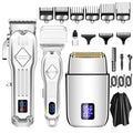 ForKumi LCD hair clipper for men set with trimmer, shaver, multiple guards, and accessories