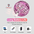 ForKumi LED flying disc toy with RGB light and long battery life, shown charging with USB cable