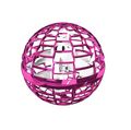 ForKumi pink LED flying disc toy with protective cage and internal propellers