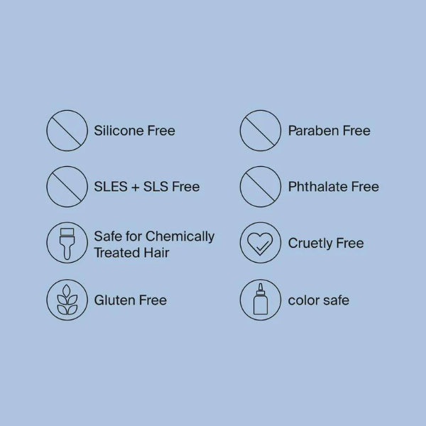 MIT dry shampoo spray features icons showing silicone free paraben free gluten free and safe for chemically treated hair