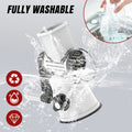 ForKumi manual rotary grater fully washable with water splash showcasing easy cleaning
