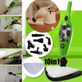 ForKumi multi purpose steam cleaner for home with 10 in 1 attachments and green design