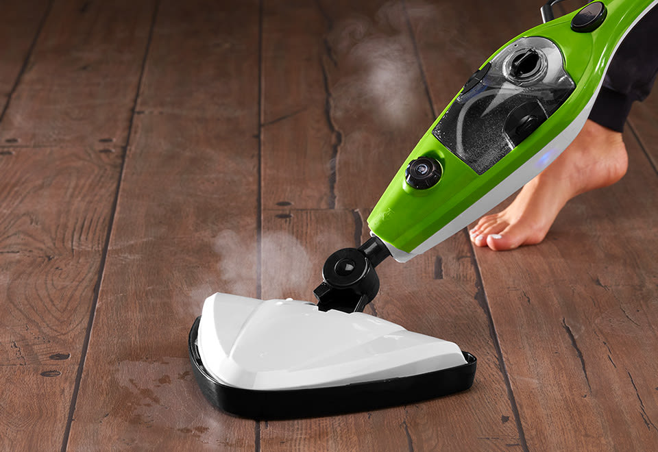 ForKumi multi purpose steam cleaner for home cleaning hardwood floors with steam release
