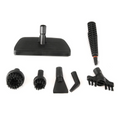 ForKumi multi purpose steam cleaner for home black brush and nozzle attachments set