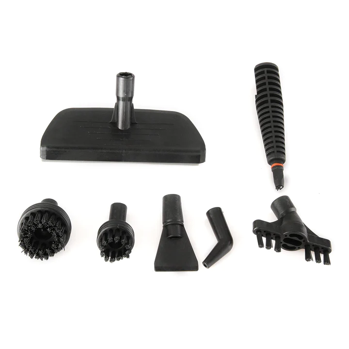 ForKumi multi purpose steam cleaner for home black brush and nozzle attachments set