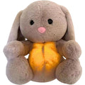 Avis plush gray bunny with glowing orange light in belly musical otter soother for babies