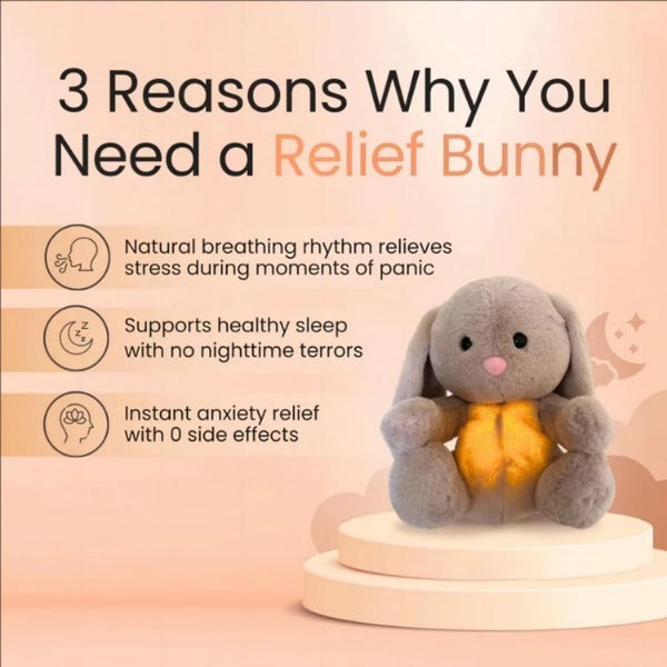 Avis musical otter soother for babies soft relief bunny plush toy promoting sleep and anxiety relief