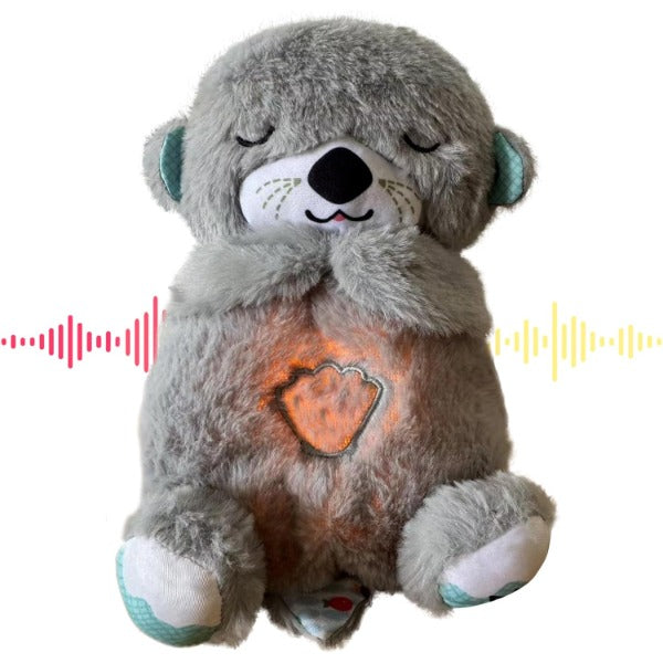 Avis musical otter soother for babies plush toy with glowing paw and soothing sound waves