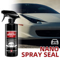 ForKumi nano ceramic car spray bottle next to white luxury sports car front view