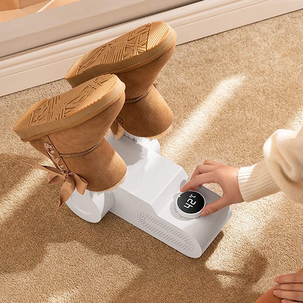 ForKumi odor eliminating shoe dryer for home drying brown boots with digital temperature control