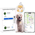 ForKumi no monthly fee pet GPS tracker with dog collar tag and mobile app showing real-time location