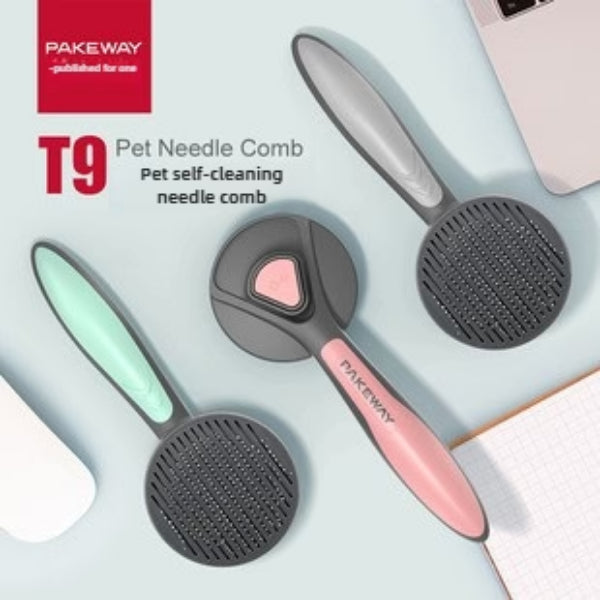 ForKumi pet series T9 pet needle comb set with self-cleaning feature for grooming pets
